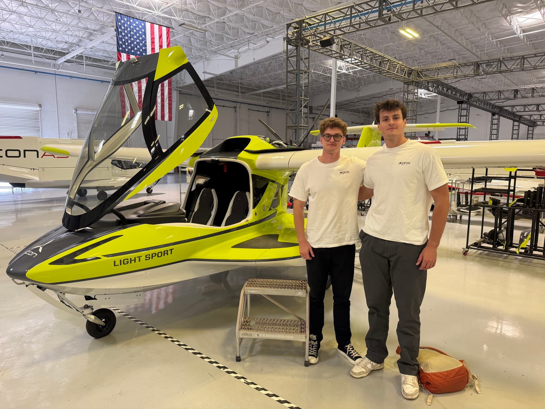 The Prox team visiting an aircraft manufacturer